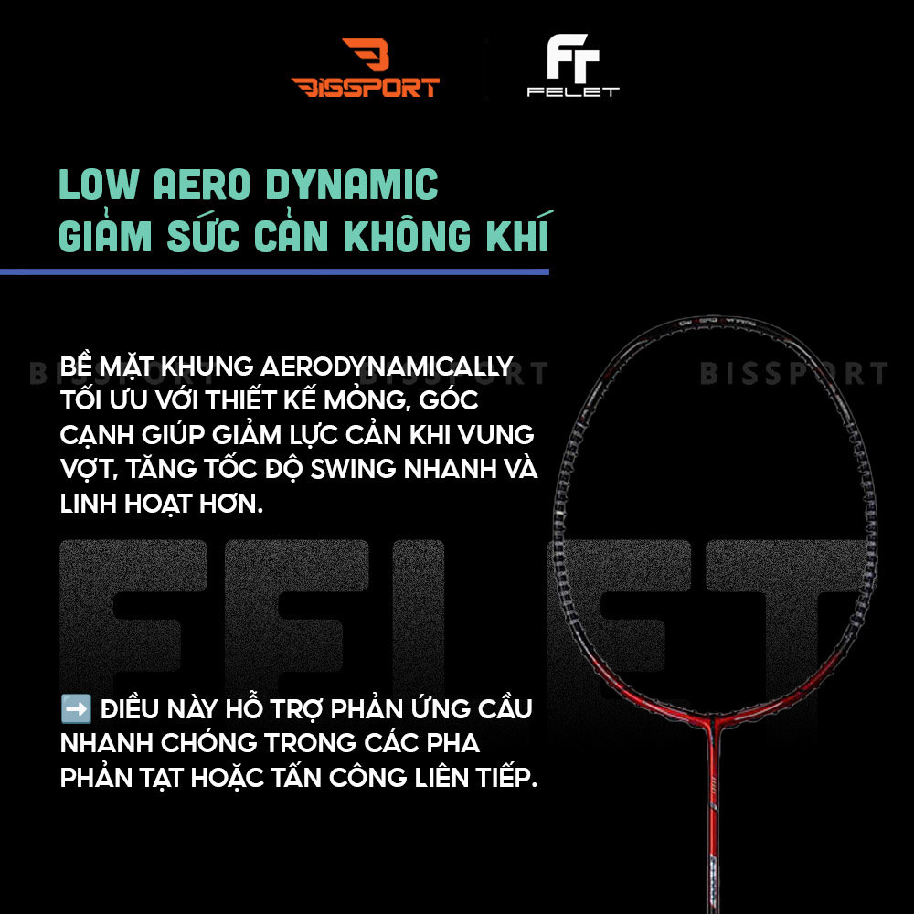 Vợt Cầu Lông Felet Woven TJ 1000 Power Chính Hãng - Kiểm Soát – Ổn Định – Dễ Chơi - Giảm Rung - Đánh Bền